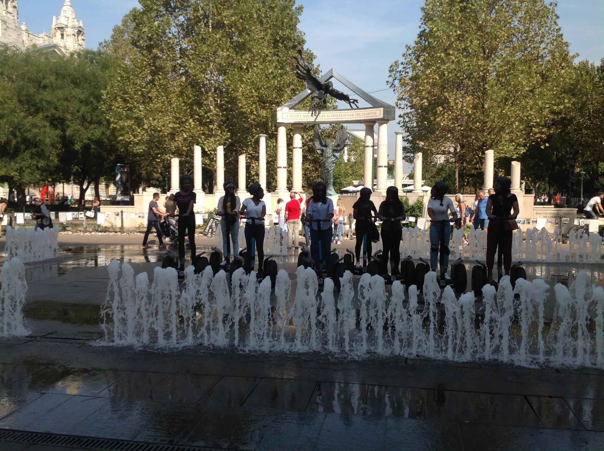 Hens party on Segway on the Liberty Square